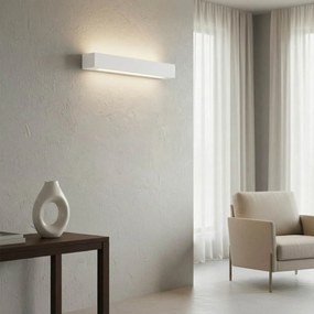 Applique da Parete 3xE14 Rettangolare 55cm in Gesso Pitturabile