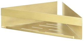 Mensola angolare autoportante per bagno in acciaio inox colore oro Genova Matt - Wenko