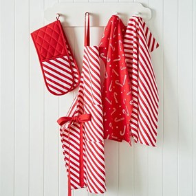 Asciugamani in cotone con motivo natalizio in set da 4 50x70 cm Candy Cane - Catherine Lansfield