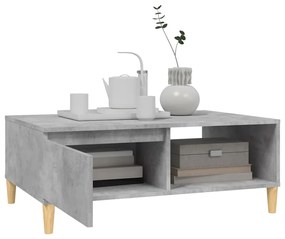 Tavolino da salotto grigio cemento 90x60x35 cm in truciolato