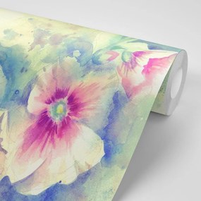 Carta da parati – Illustrazione floreale ad acquerello