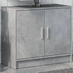 Mobile Lavabo Grigio Cemento 63x29x55 Cm İn Legno Multistrato /