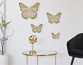 Set 4 farfalle da muro di diverse dimensioni Butterflies oro