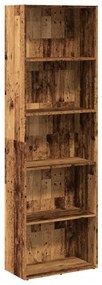 Libreria legno antico 60x30x189 cm in legno multistrato