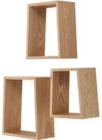 Set 3 cubi da parete rovere OresteLuchetta