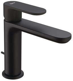 Rubinetto per lavabo a canna bassa PLANO nero verniciato opaco HUBER H 15.6 cm