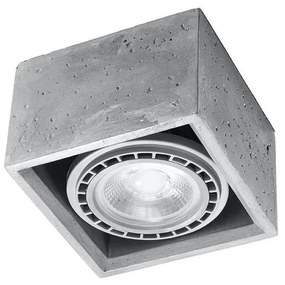 Sollux SL.0883 - Plafoniera QUATRO 1xGU10/40W/230V calcestruzzo