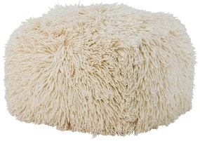 Poggiapiedi color crema in lana Lomba - Bloomingville