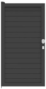 Cancello manuale battente ALBA Maia120 Close in alluminio, reversibile, L 100 x H 160 cm, di colore grigio antracite