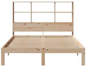 Letto libreria senza materasso 140x190 cm in legno di pino