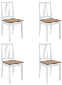 Set per sala da pranzo 5 pz in mdf bianco