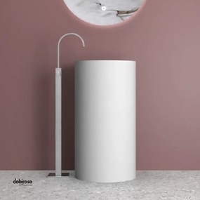 Lavabo Freestanding Tondo "Isto" In ArtStone Finitura Bianco Opaco