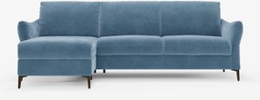 Dalia divano letto angolare con vano contenitore - materasso alto 18 cm in raffinato tessuto smacchiabile T30