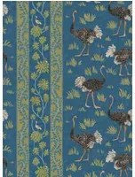 Josephine Munsey Carta da parati Ostrich Stripe - Bright Blue