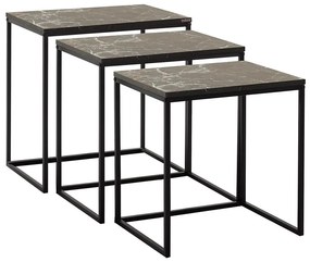 SET 3x Tavolino nero