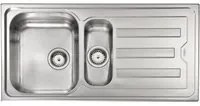 Lavello CRISTAL 100X50 2 vasche sinistre+ gocciolatoio ACCIAIO INOX 010015.S1.01.2018