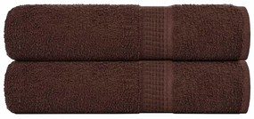 Asciugamani Da Bagno 2 Pz Marrone 100x150cm 360g/m² 100% Cotone /