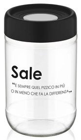 Barattolo sale in vetro 660 ml con scritta