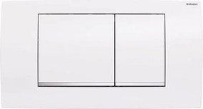 Geberit 115.899.KJ.1 - Pulsante di scarico Twinline30 34x18,5 cm bianco/cromo lucido