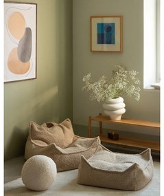 Pouf a sacco per bambini marrone chiaro con rivestimento in bouclé Chair – Wigiwama
