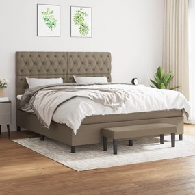 Giroletto A Molle Con Materasso Tortora 160x200 Cm İn Tessuto /