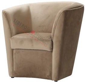 Poltrona in velluto Beige per camera da letto ufficio