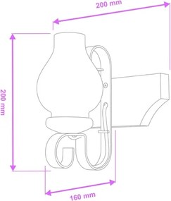 Brilagi - Applique QUEEN 1xE14/40W/230V faggio/color crema