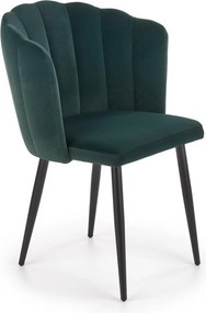 Sedia K386 verde velluto