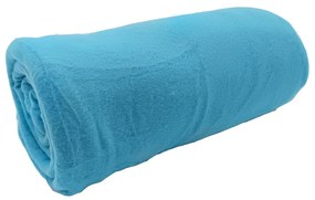 Coperta turchese in vello 150x200 cm Plain – JAHU collections