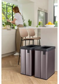 Cestino per la spazzatura in plastica riciclata rosa opaco 54 l Verto Recycle - Curver