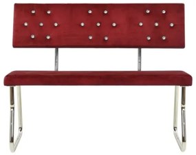 Panca 110 cm in Velluto Rosso Vino