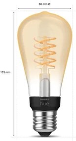 Lampadina LED dimmerabile Philips Hue WHITE FILAMENT ST64 E27/7W/230V 2100K