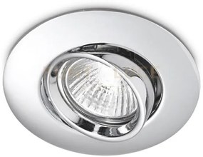 Gfa002- faretto ad incasso alluminio finitura cromo 1 luce attacco ...