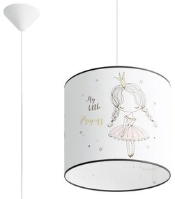 Sollux SL.1414 - Lampadario a sospensione per bambini PRINCESS 1xE27/15W/230V diametro 30 cm