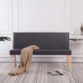 Panca 139,5 Cm Grigia İn Similpelle /