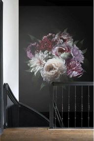 Fotomurale ESTA Mazzo di fiori, multicolor fondo nero 200X279 cm