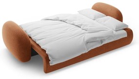 Divano color mattone allungabile/con contenitore con rivestimento in ciniglia 262 cm Tonale – Cosmopolitan Design