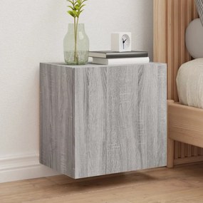 Mobile Tv Parete Grigio Sonoma 40,5x30x40 Cm Legno Multistrato /