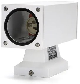 Aigostar - Applique da esterno 2xGU10/230V bianco IP65 quadrato
