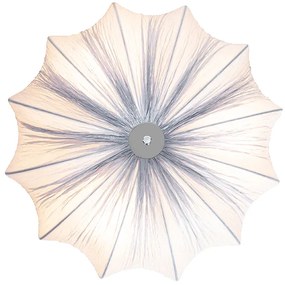 Plafoniera di design in seta grigia 52 cm 3 luci - Plu