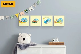 Set di quadri – Mezzi di trasporto adorabili