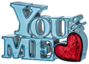 Bongelli preziosi Scultura piccola moderna in marmorino You & me h 6 cm - varie colorazioni BLU