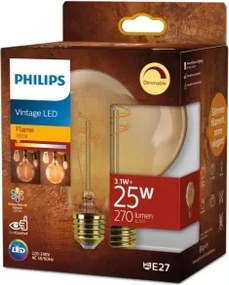 Lampadina LED dimmerabile VINTAGE Philips G95 E27/3,1W/230V 1800K