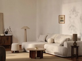 Divano letto angolare Ella con contenitore in Bouclé Baloo – L271cm