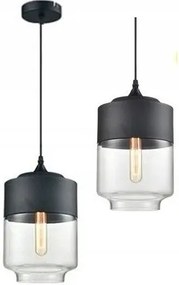 Lampada da soffitto pensile di vetro Zenit C Black