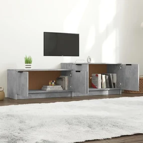 Mobile porta tv grigio cemento 158,5x36x45 cm legno multistrato