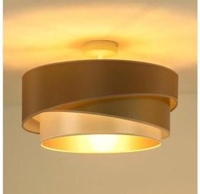 Duolla - Lampadario a plafone KOBO 1xE27/15W/230V diametro 45 cm rame/oro/bianco