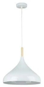 Lampadario a sospensione con filo MIKO 1xE27/60W/230V diametro 32 cm bianco