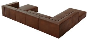 Divano angolare in pelle marrone cognac (angolo sinistro) Madame - Windsor &amp; Co Sofas