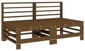 Set salotto da giardino 6 pz miele in legno massello di pino